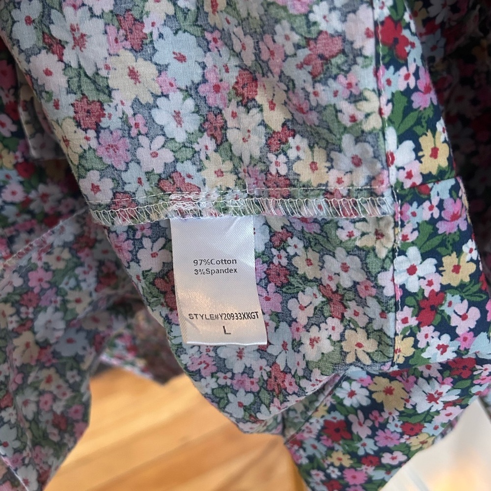 Pomander Place Floral Dress L | Spring Ditsy Daisy Print | Pockets 3/4 Sleeve - Picture 7 of 8